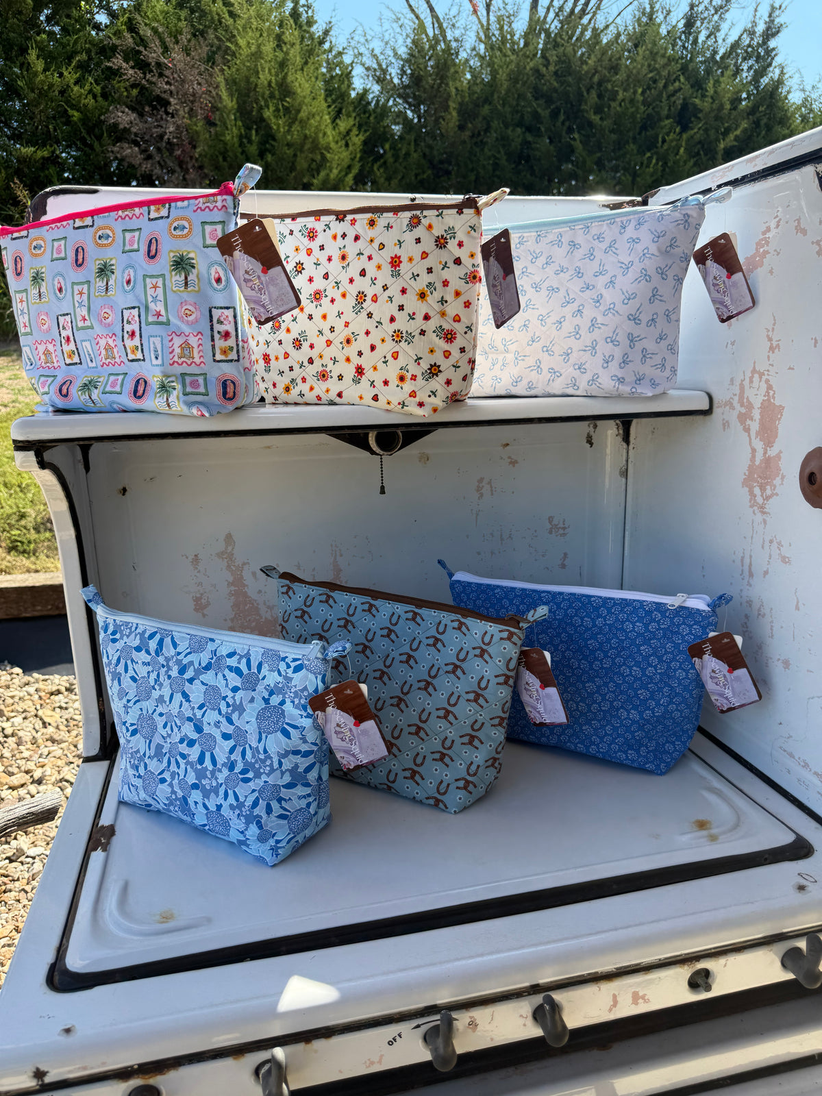Quilted Zipper Pouches
