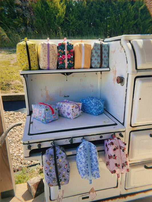 Quilted Boxy Zipper Bags